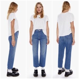 Mother Superior Ditcher Cropped Jeans in Running With Scissors Rinse. Size 28